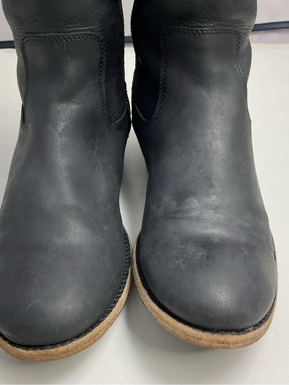 Frye 4015 Black Leather Knee High Pull On Riding Boots Women’s Size 5.5 B
